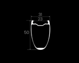 MARVEL 50D II CERAMIC 23mm - set karbonskih cestovnih kotača <br> Dostupno u trgovini i webshopu